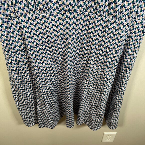 Boden Easy Jersey Shirt Dress Size 16/18 R Purple Green Preppy Twee Work Office - Picture 5 of 8